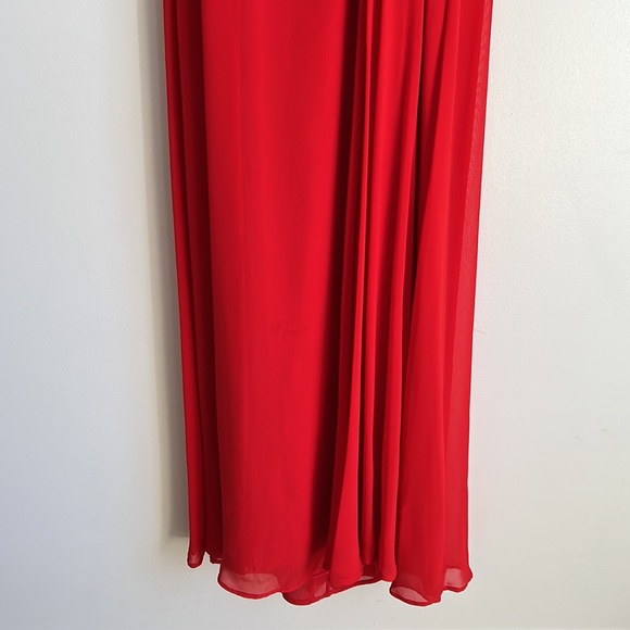 ❤️ Faviana Couture Red Strapless Prom Dress Size 4 - Picture 6 of 17
